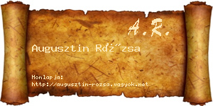 Augusztin Rózsa névjegykártya