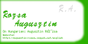 rozsa augusztin business card